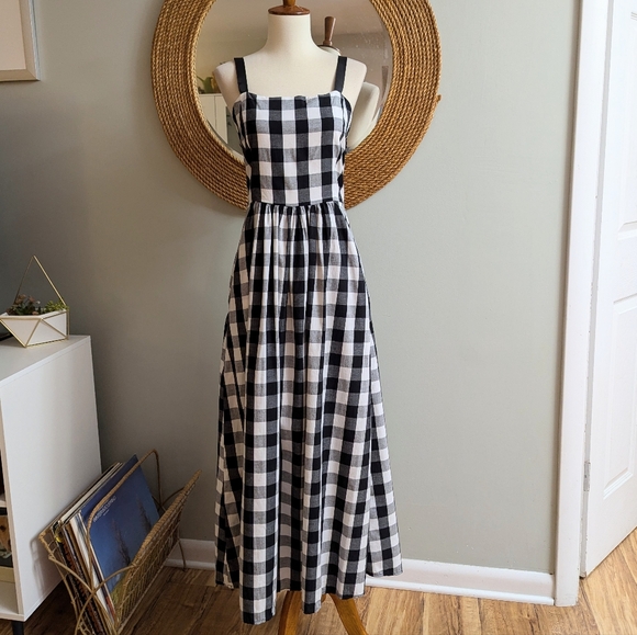 Tuckernuck Lelia Gingham Ribbon Midi Dress - Picture 2 of 6